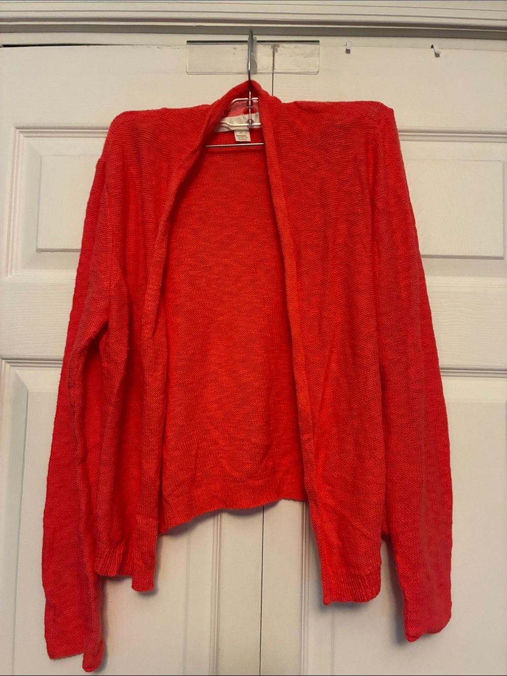 Lilly Pulitzer Faretta Cropped Open Front Cardigan Neon Pink Coral Small